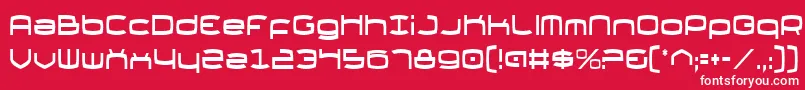 フォントThunderv2c – 赤い背景に白い文字