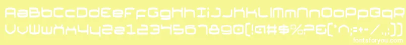 Шрифт Thunderv2c – белые шрифты на жёлтом фоне