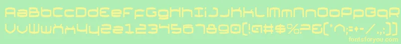 Thunderv2c-fontti – keltaiset fontit vihreällä taustalla