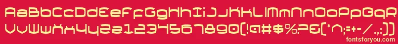 Thunderv2c Font – Yellow Fonts on Red Background