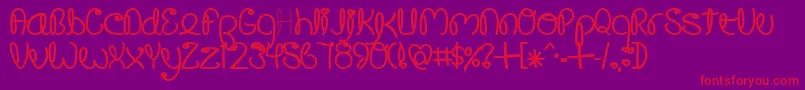 Crusogs Font – Red Fonts on Purple Background