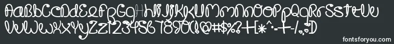 Crusogs-Schriftart – Weiße Schriften auf schwarzem Hintergrund