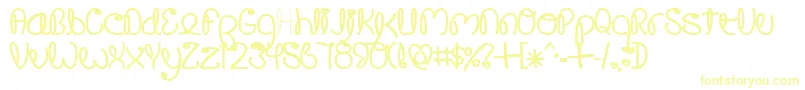 Crusogs Font – Yellow Fonts on White Background