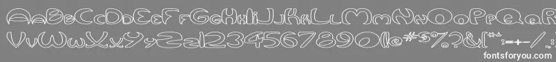 QurveHollowWide Font – White Fonts on Gray Background