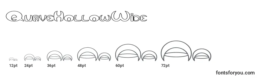 QurveHollowWide Font Sizes