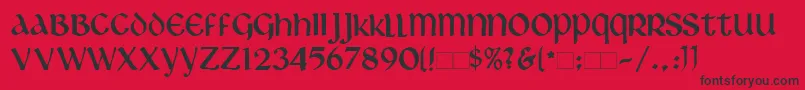 フォントLibra – 赤い背景に黒い文字