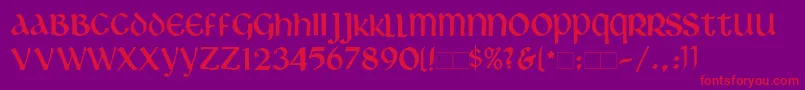 Libra Font – Red Fonts on Purple Background