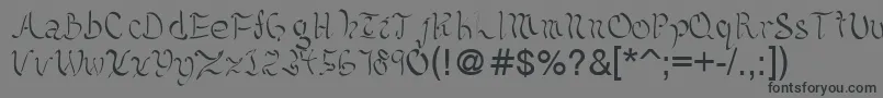 Шрифт Kelliciahandwriting – чёрные шрифты на сером фоне