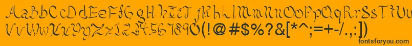 More about Kelliciahandwriting Font Kelliciahandwriting Font – Black Fonts on Orange Background