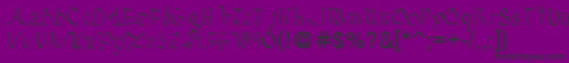 Kelliciahandwriting-Schriftart – Schwarze Schriften auf violettem Hintergrund