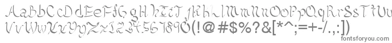 フォントKelliciahandwriting – 白い背景に灰色の文字