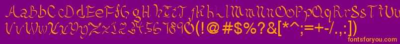 More about Kelliciahandwriting Font Kelliciahandwriting Font – Orange Fonts on Purple Background