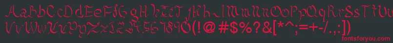 Kelliciahandwriting Font – Red Fonts on Black Background