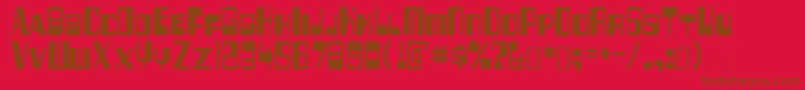 TwofiftysixbytesRegular Font – Brown Fonts on Red Background