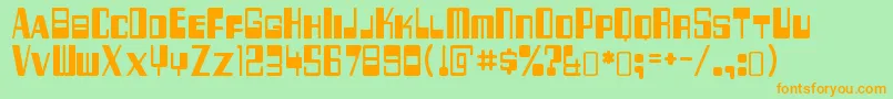 TwofiftysixbytesRegular Font – Orange Fonts on Green Background