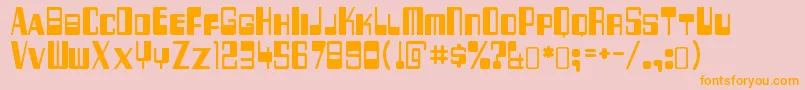 TwofiftysixbytesRegular Font – Orange Fonts on Pink Background