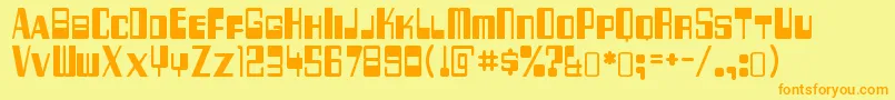 TwofiftysixbytesRegular Font – Orange Fonts on Yellow Background