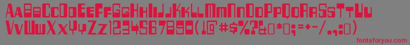 TwofiftysixbytesRegular Font – Red Fonts on Gray Background