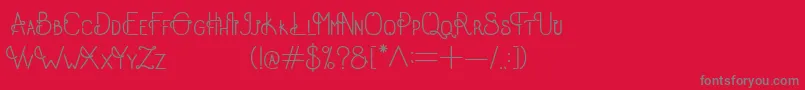 OldAlpha Font – Gray Fonts on Red Background