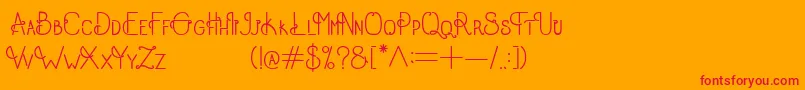 OldAlpha Font – Red Fonts on Orange Background