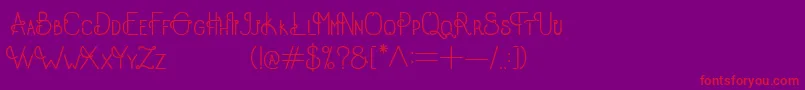 OldAlpha Font – Red Fonts on Purple Background