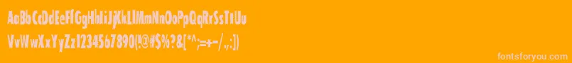 Tofu Font – Pink Fonts on Orange Background