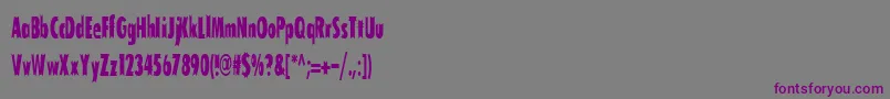 Tofu Font – Purple Fonts on Gray Background