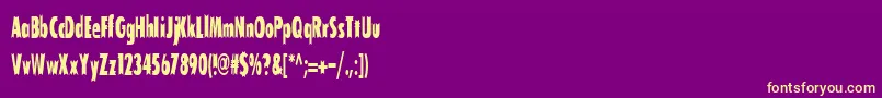Tofu Font – Yellow Fonts on Purple Background