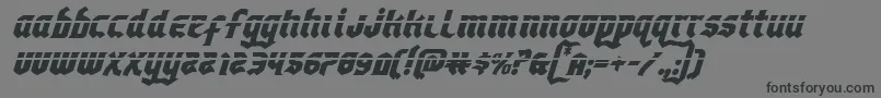 フォントEmpirecrownlasital – 黒い文字の灰色の背景