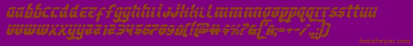 Empirecrownlasital-Schriftart – Braune Schriften auf violettem Hintergrund