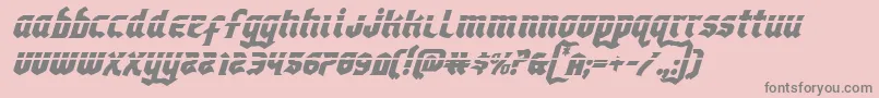 Empirecrownlasital-Schriftart – Graue Schriften auf rosa Hintergrund