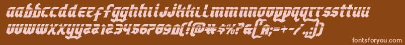 Empirecrownlasital-Schriftart – Rosa Schriften auf braunem Hintergrund