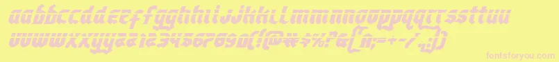 Czcionka Empirecrownlasital – różowe czcionki na żółtym tle