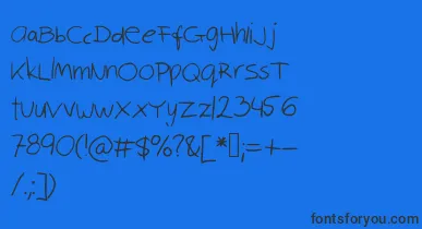 Robinscript font – Black Fonts On Blue Background