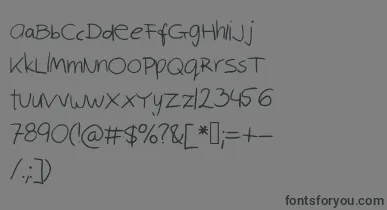 Robinscript font – Black Fonts On Gray Background