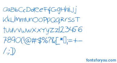 Robinscript font – Blue Fonts On White Background