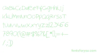 Robinscript font – Green Fonts On White Background