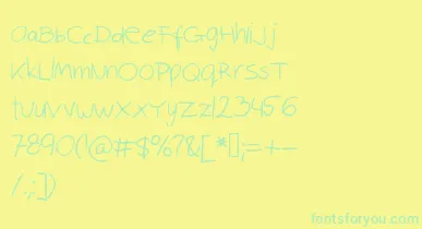 Robinscript font – Green Fonts On Yellow Background
