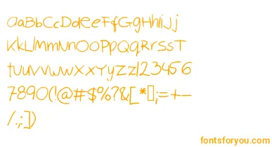 Robinscript font – Orange Fonts On White Background