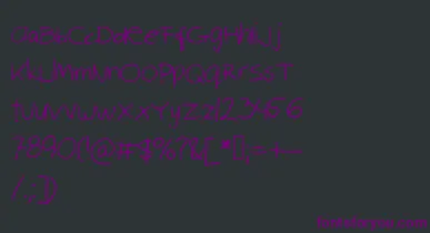 Robinscript font – Purple Fonts On Black Background