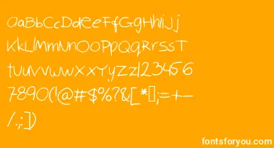 Robinscript font – White Fonts On Orange Background