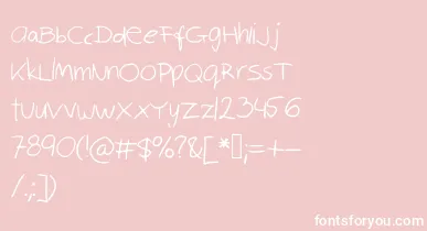 Robinscript font – White Fonts On Pink Background