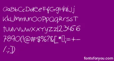 Robinscript font – White Fonts On Purple Background