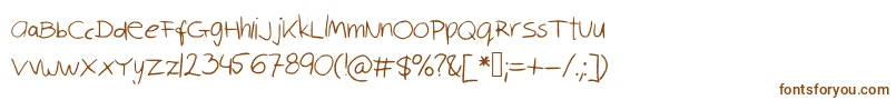Шрифт Robinscript – коричневые шрифты на белом фоне