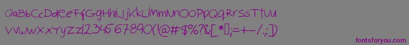 Robinscript Font – Purple Fonts on Gray Background