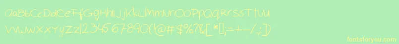 Robinscript Font – Yellow Fonts on Green Background