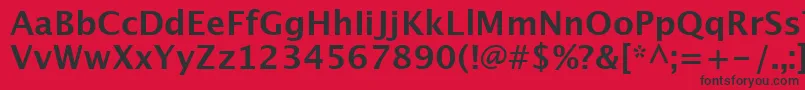 LucidaSansDemibold Font – Black Fonts on Red Background
