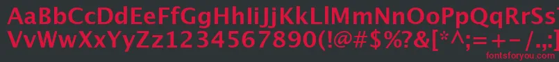LucidaSansDemibold Font – Red Fonts on Black Background