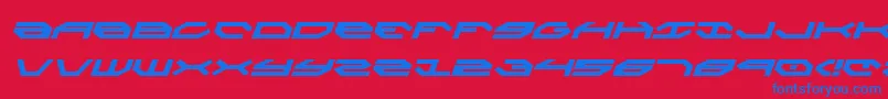 TaskforceItalic Font – Blue Fonts on Red Background