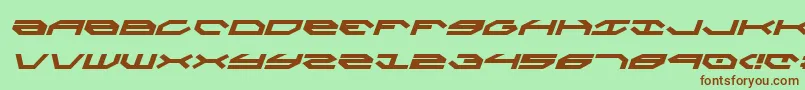 TaskforceItalic Font – Brown Fonts on Green Background